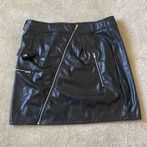 PLT leather skirt